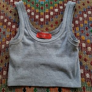 Grey Akira Chicago cropped tank top, small